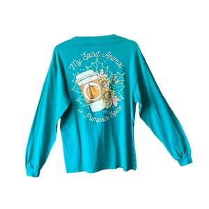 Pumpkin Spice long Sleeve graphic  pull over top